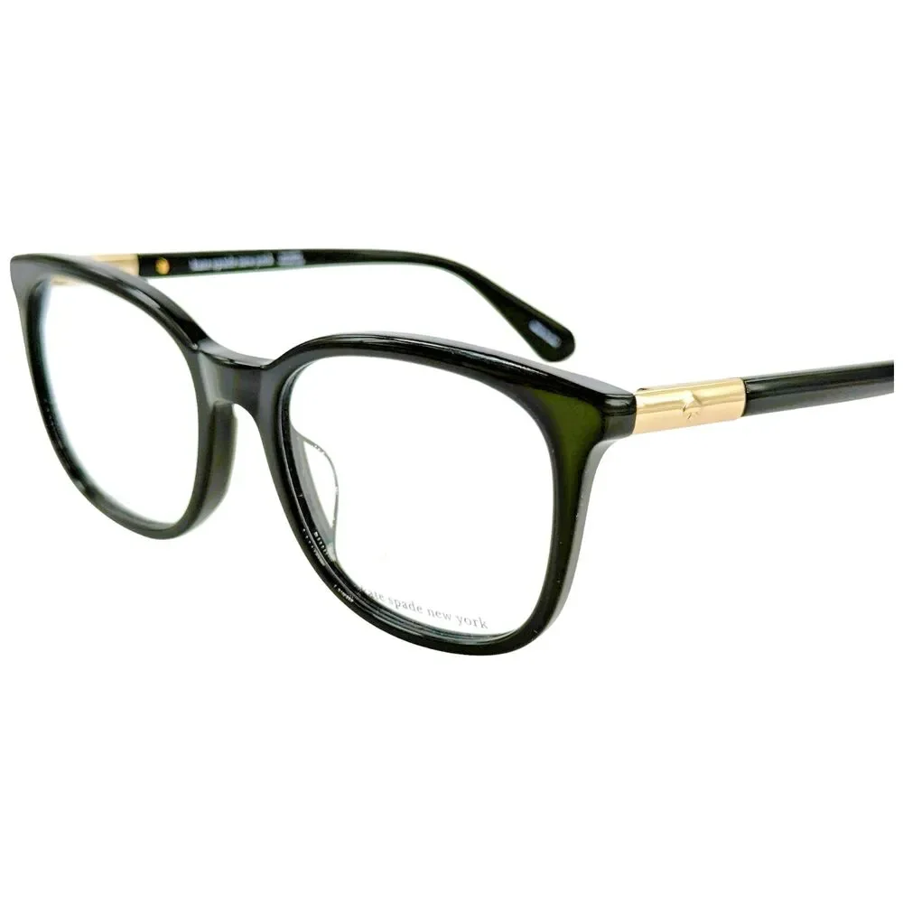 Kate Spade Jalisha Womens Plastic Eyeglass Frame 0807 Black 51-18 Spring Hinges